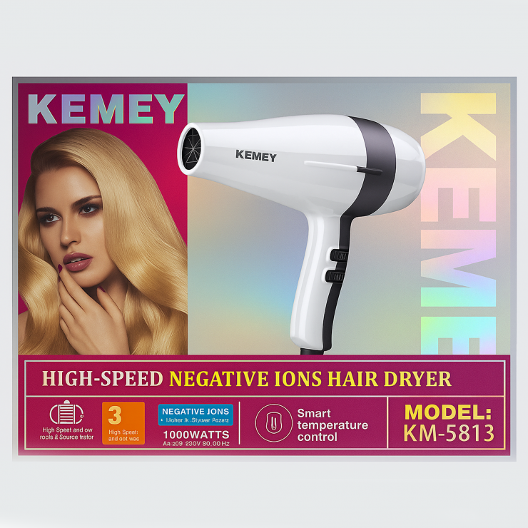 Фен для волос KEMEI KM-5813 Фен для волос KEMEI KM-5813