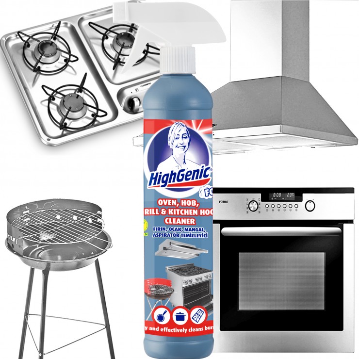 Средство против нагара Oven, Hob, Grill Cleaner HighGenic 500ml