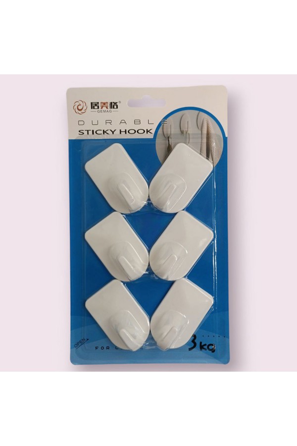 Крючки на липучке Durable 6шт
