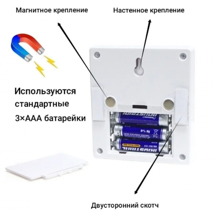 Лампа светильник на липучке LED