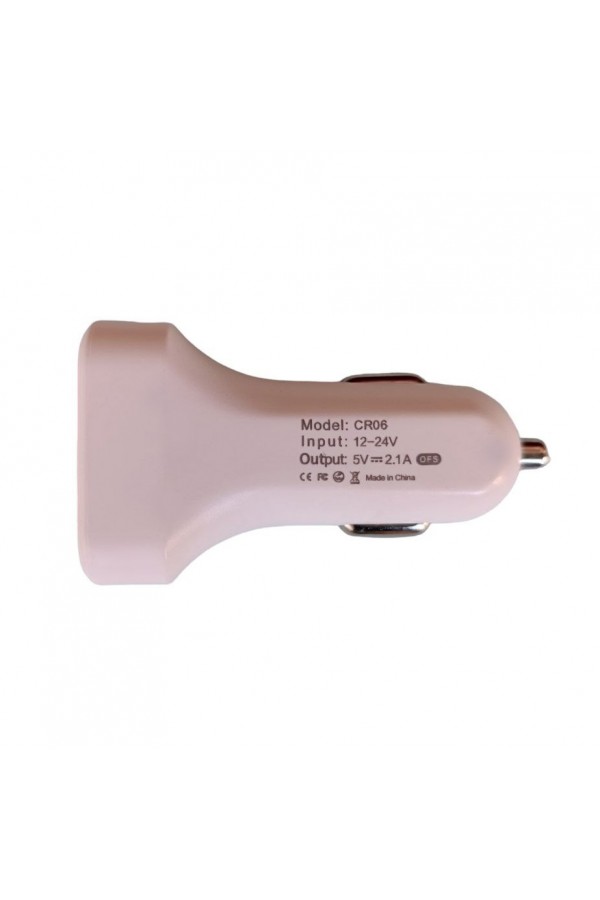 Зарядное уст-во в прикуриватель USB CR06 (2100mA,5V) EZRA