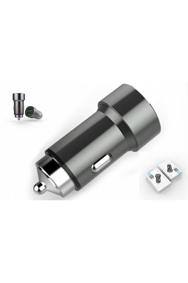 Зарядное уст-во в прикуриватель USB CR04 (2.4A,5V) EZRA