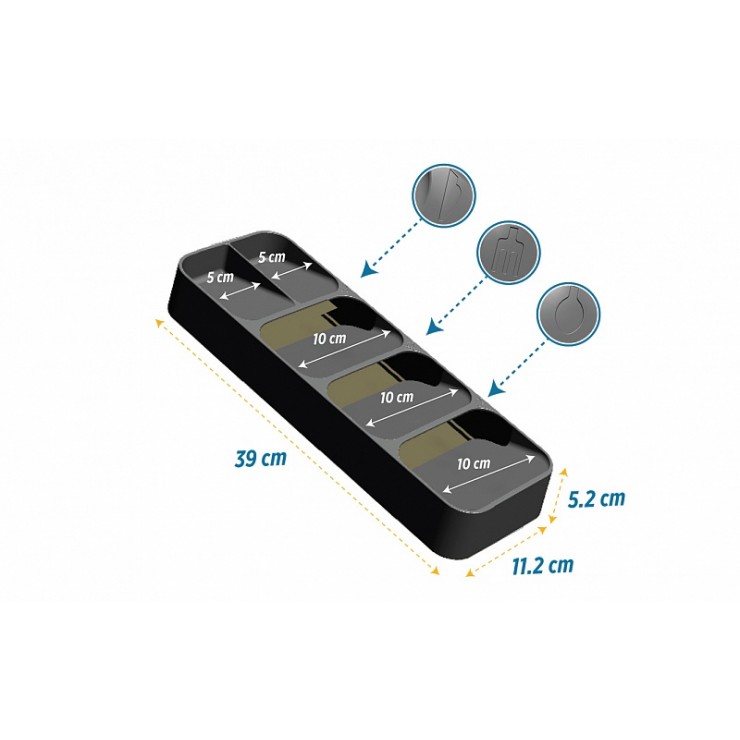 Органайзер для столовых приборов 2-х секционный DecoBella