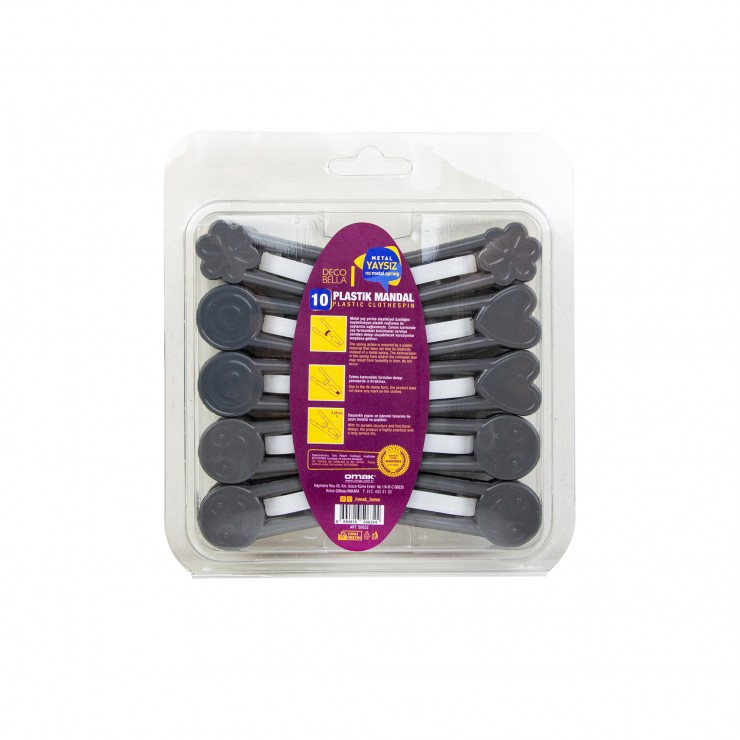Прищепки пластиковые (10шт) DecoBella Прищепки пластиковые (10шт) DecoBella