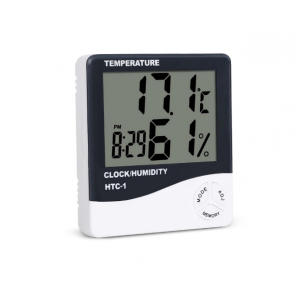 Термометр, гигрометр + часы HTC-1