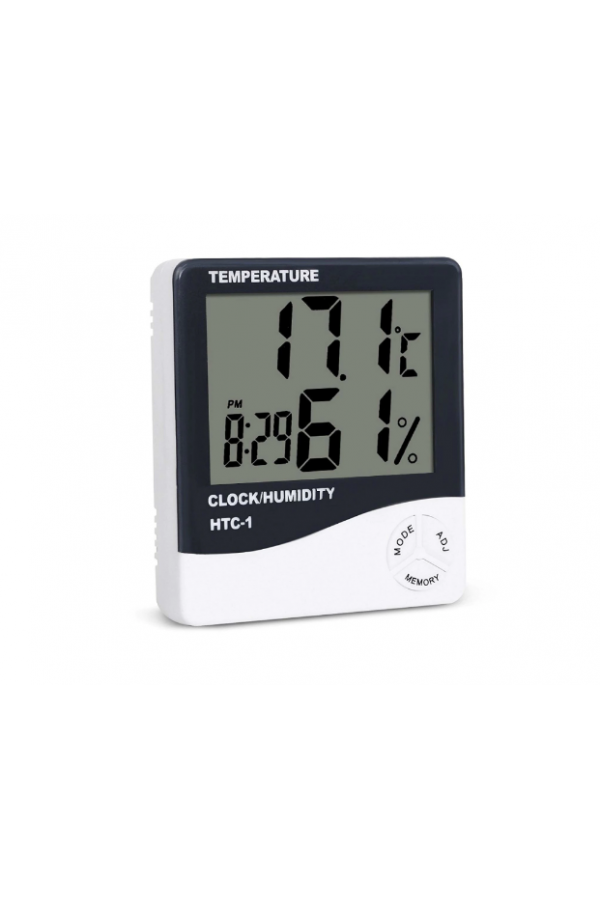 Термометр, гигрометр + часы HTC-1