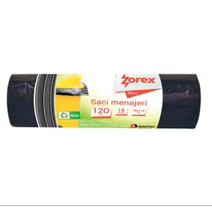 Пакеты для мусора 120л/10шт Zorex