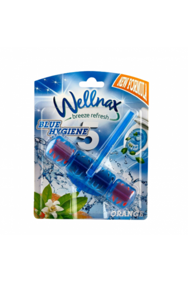 Блок-Освежитель Wellnax  Blue Hygiene 5 Orange 50 g gel