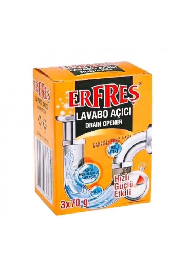 Ср-во для прочистки труб ERFRES Lavabo Acici 3x70gr.