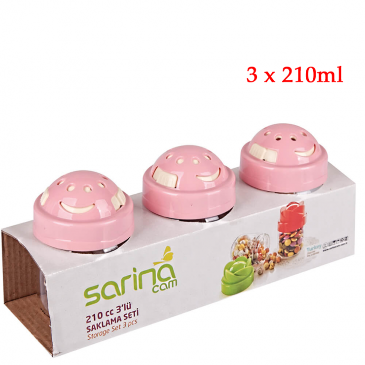 Емкости для специй 3шт x 210ml Sarina