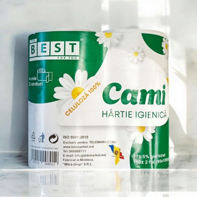 Бумага туалетная Cami 2слоя /4рул