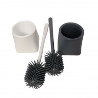 Perie WC din silicon DecoBella (alb, negru, gri)