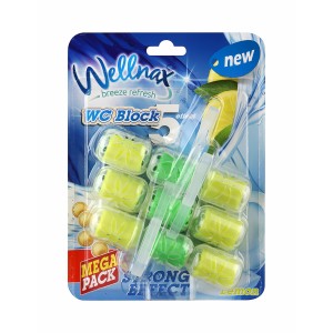 Блок-Освежитель Wellnax 3 mega (Lemon) 3x57 g