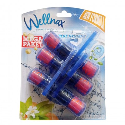 Блок-Освежитель Wellnax Blue Water 3 mega Orange 3x50g