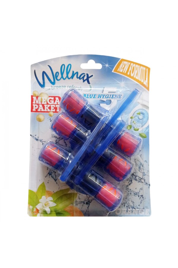 Блок-Освежитель Wellnax Blue Water 3 mega Orange 3x50g