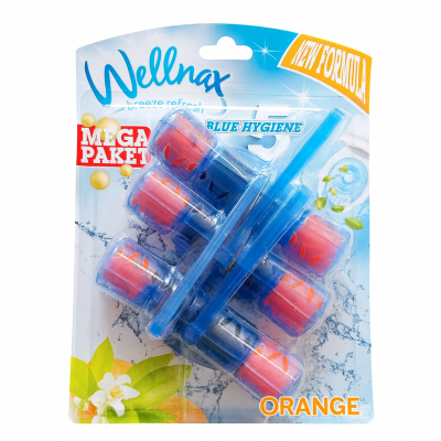 Блок-Освежитель Blue Water 3 mega Orange 3x50g Wellnax