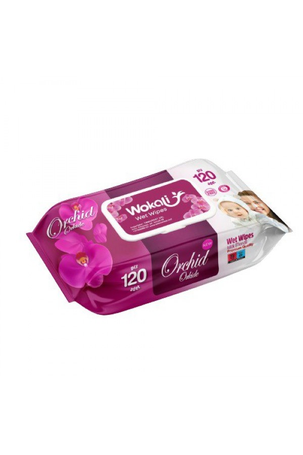 Влажные салфетки Wokali Orchide 120шт