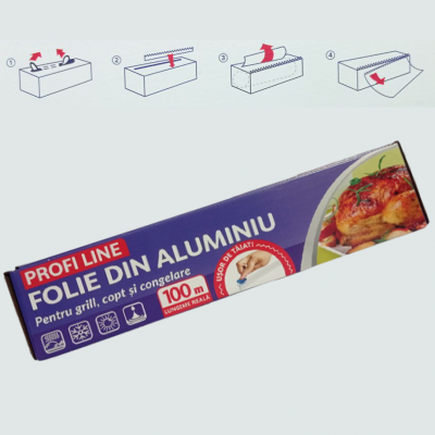 Фольга алюминиевая с ножом 100м Profi Line