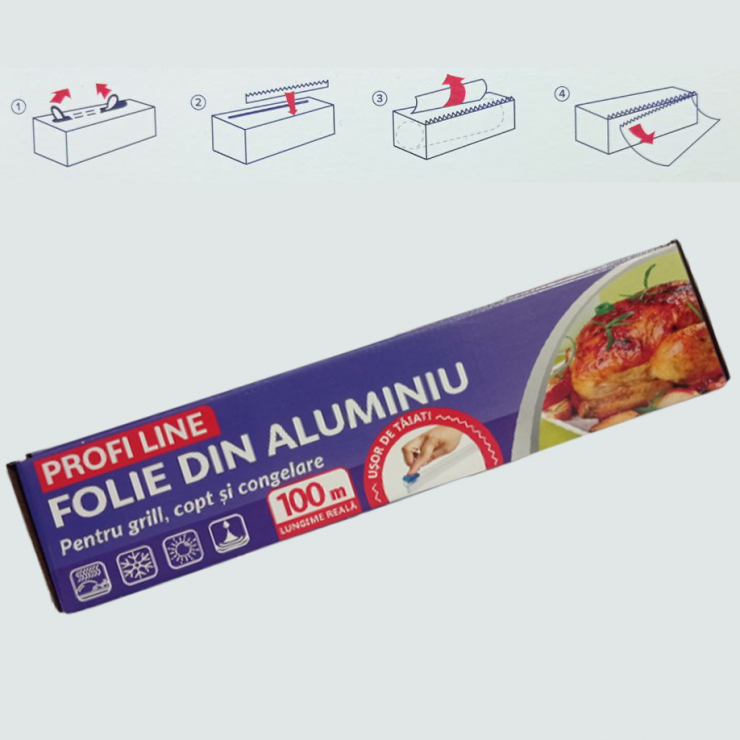Фольга алюминиевая с ножом 100м Profi Line