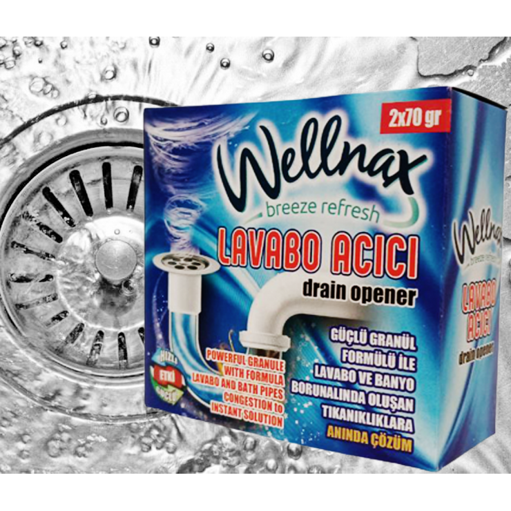 Гранулы для прочистки труб Wellnax 2 x 70gr+