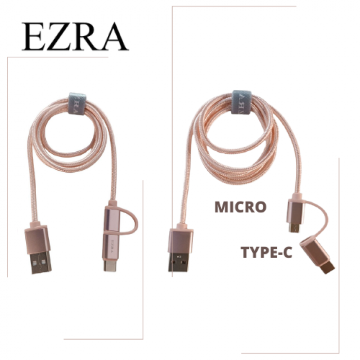 Кабель 2 in 1 MICRO + TYPE-C 1m  EZRA (DC81)