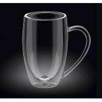 Cupa sticla dubli pereti 450 ml