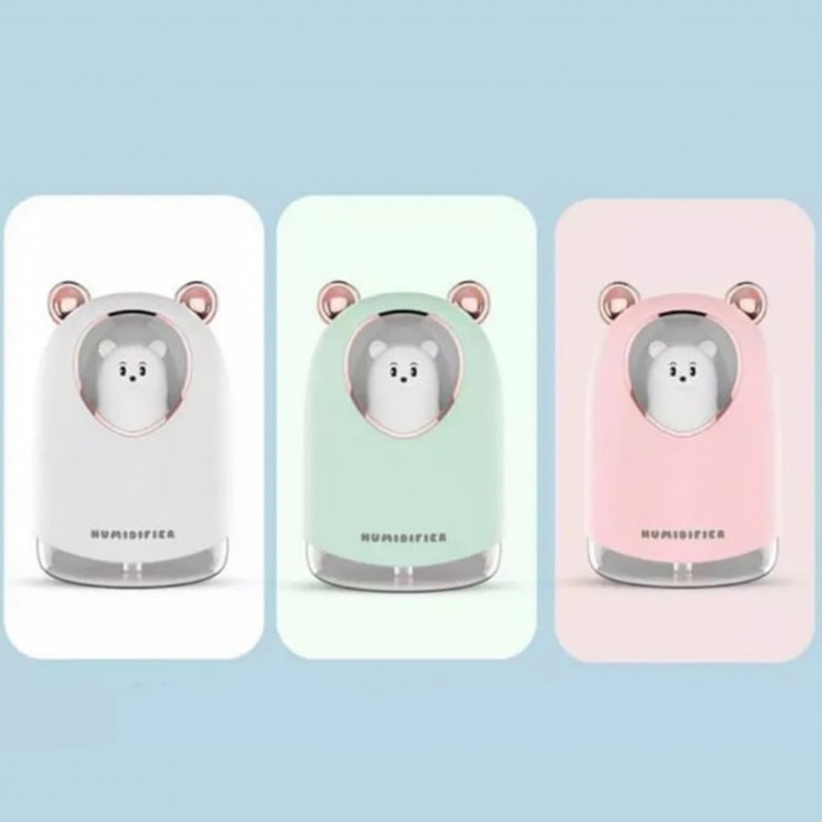 Ночник-увлажнитель воздуха Мишка, USB, 300 мл