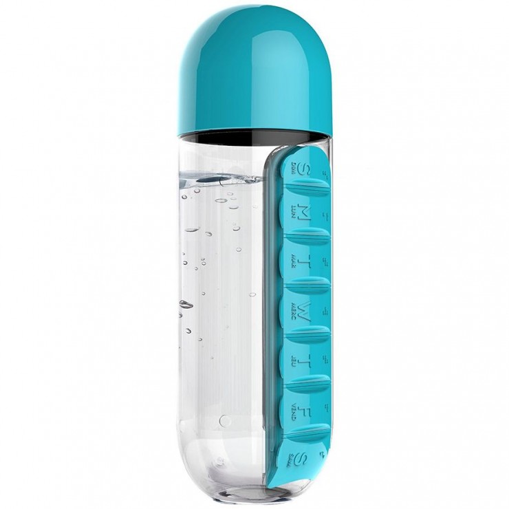 Бутылка для воды с таблетницей Pill &Vitamin