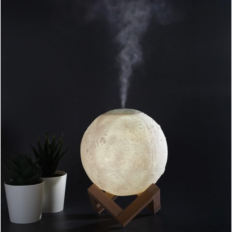 Umidificator de aer cu iluminare Luna (Moon Lamp)