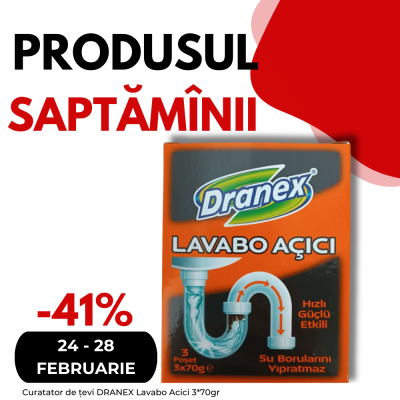 Средство для прочистки труб DRANEX Lavabo Acici 3*70gr