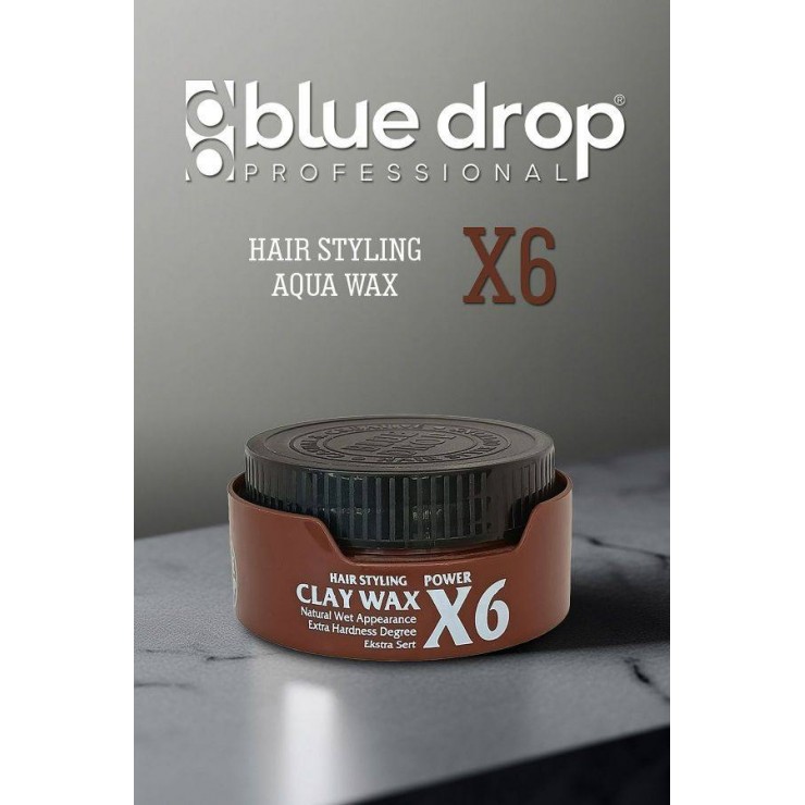 Воск для волос BLUE DROP Clay Wax X6 150 ml