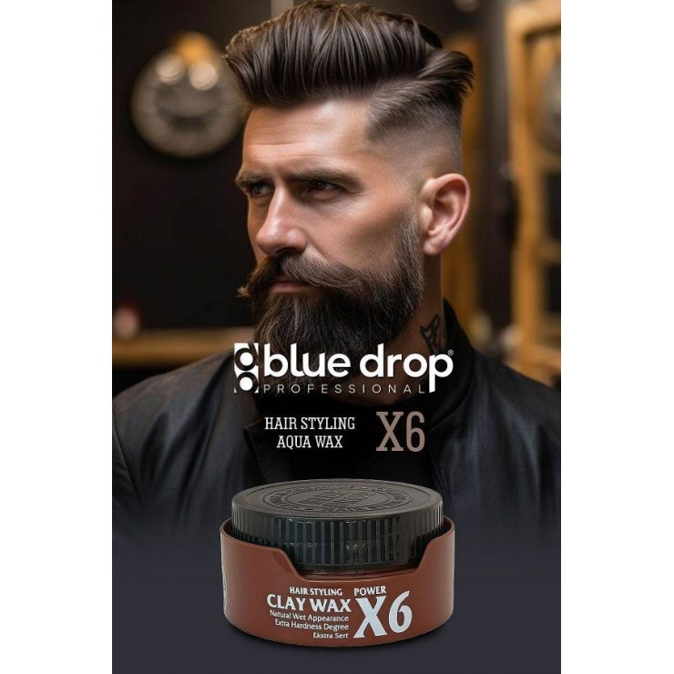Воск для волос BLUE DROP Clay Wax X6 150 ml