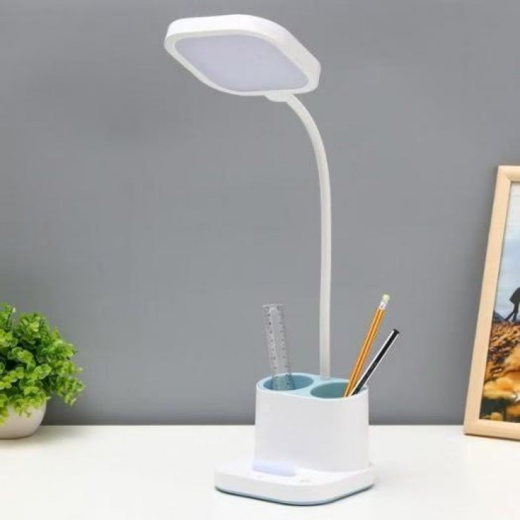 Лампа на аккумуляторе LED, с органайзером для ручек и подставкой для телефона