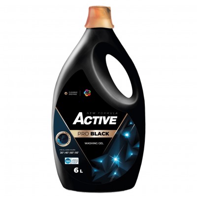Гель для стирки Active, PRO Black, 6 л Гель для стирки Active, PRO Black, 6 л
