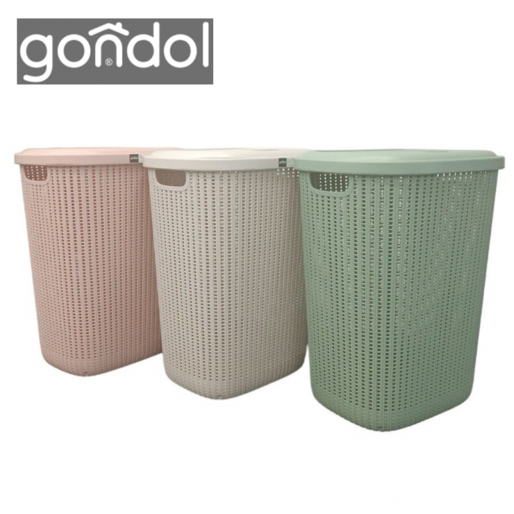 Корзина для белья 57л  Gondol Plastik