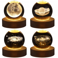 Lampa sticla cu iluminare D8 cm