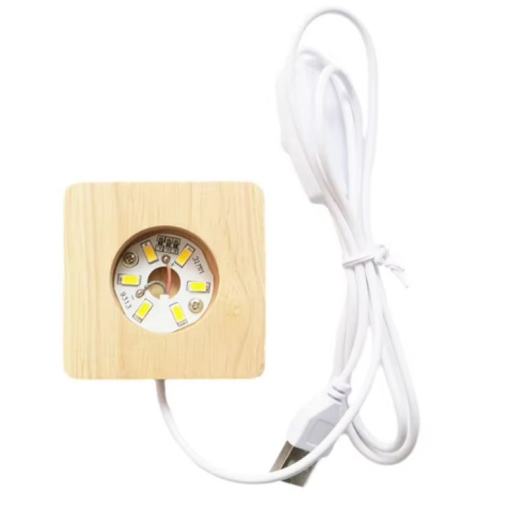 Lampa sticla cu iluminare D8 cm