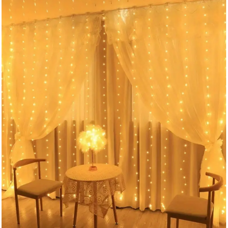 Ghirlanda draperie 3х3 m aurie