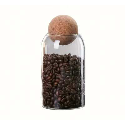 Банка стеклянная с крышкой-шаром 9x15см (800ml)