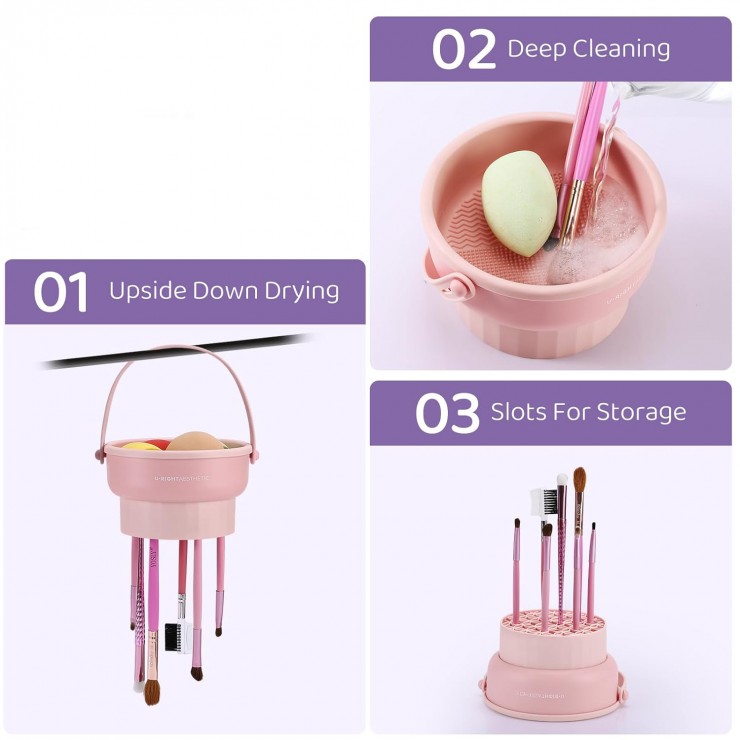 Сушилка-ванночка для кистей Makeup cleaning box