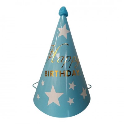 Колпак праздничный  Happy Birthday 20см