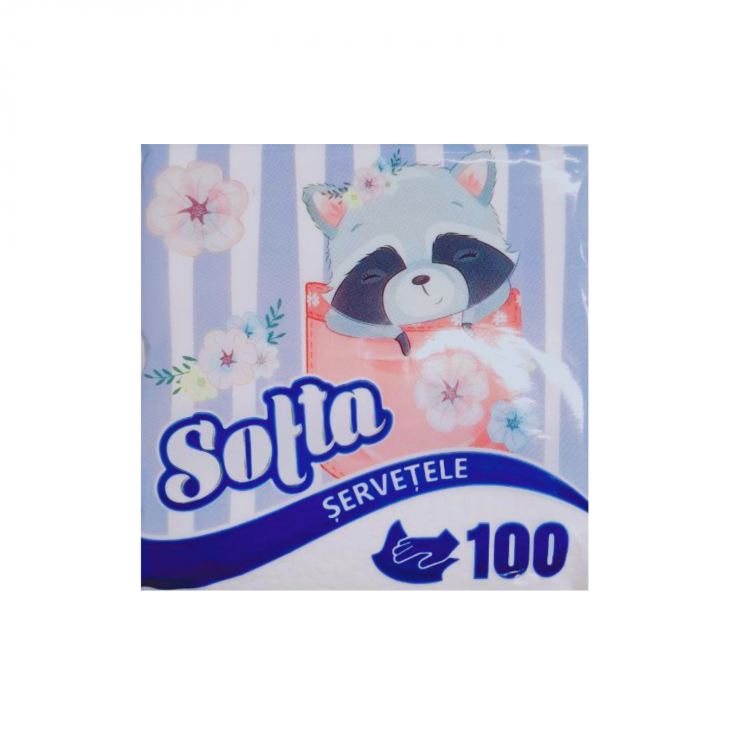 Салфетки бумажные белые Milta 100 шт
