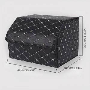 Органайзер складной для багажника авто из эко кожи, 40x30x30 см