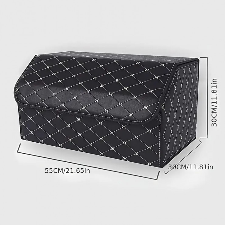 Органайзер складной для багажника авто из эко кожи, 55x30x30 см