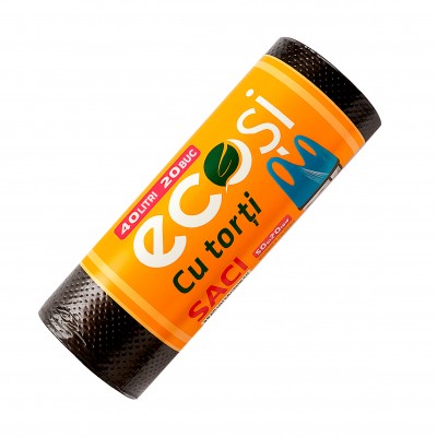 Saci de gunoi cu minere 40Lit / 20buc Ecosi