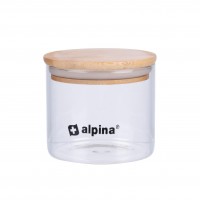 Borcan cu capac din bambus 500ml 10х9cm Alpina