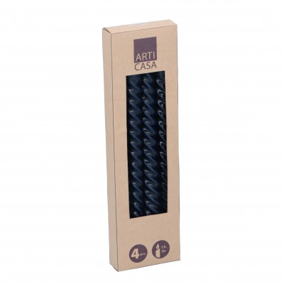Свечи спиральные 4 шт 7x2x25cm 180gr Dark Blue Articasa