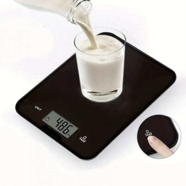 Cantar de bucatarie KE-S 5kg, sticla, Health & Beauty Life