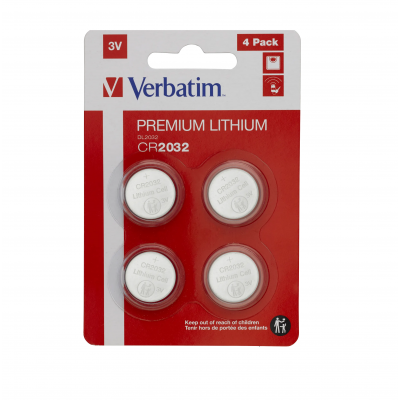 Батарейки Verbatim CR2032 4 шт Батарейки Verbatim CR2032 4 шт