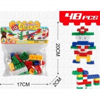 Конструктор строительные блоки 48 шт, 3+